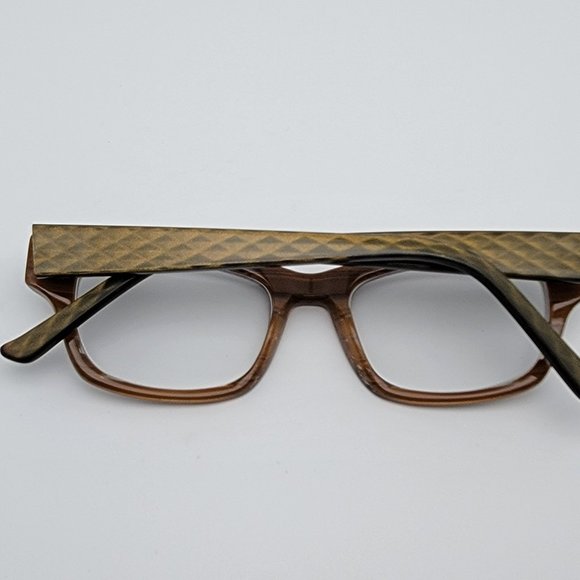 Booth & Bruce England P042 Brown Olive Diamond Eyeglasses Frame 49-19-140 - Picture 9 of 12